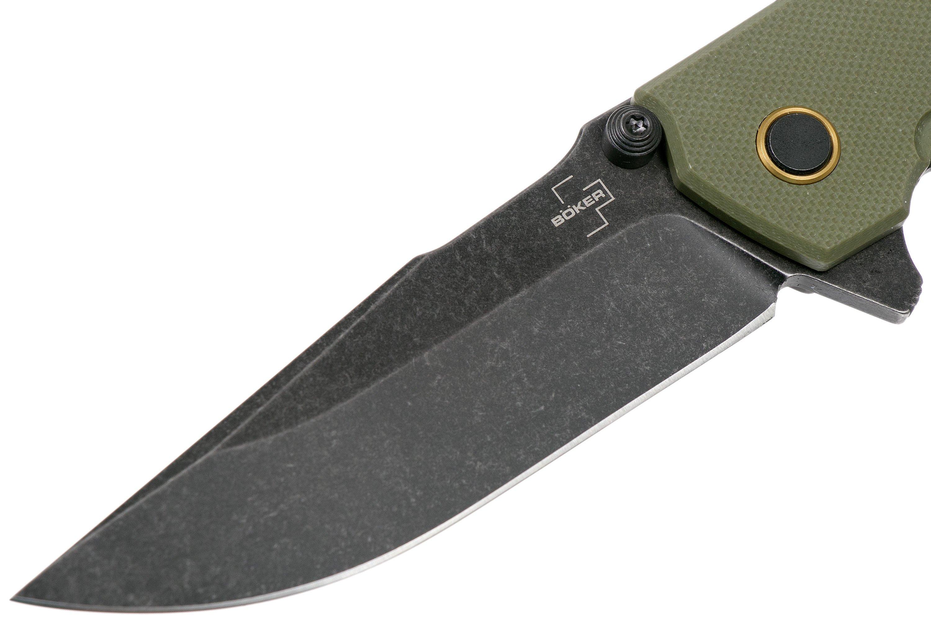 Böker Plus Kihon Assisted OD Green 01BO164 pocket knife, Lucas 