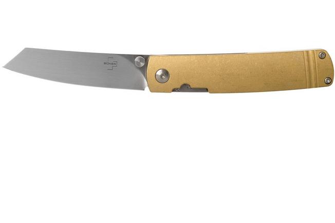 Boker Tenshi Brass 01BO328 - Brass Handle - KNIVES PLUS ®