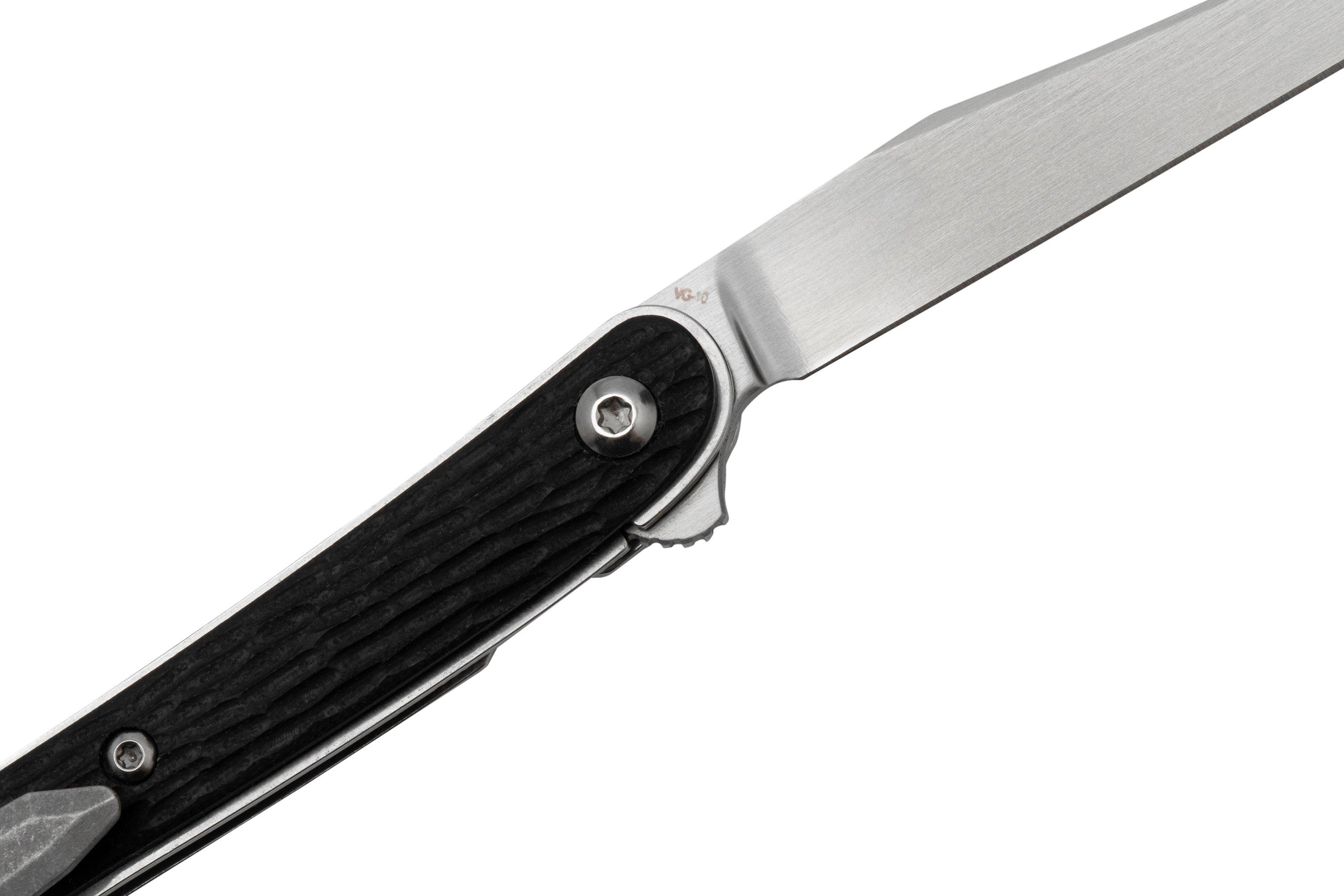 Boker Texas Tooth Pick Flipper Folding Knife Black G10 Handle VG