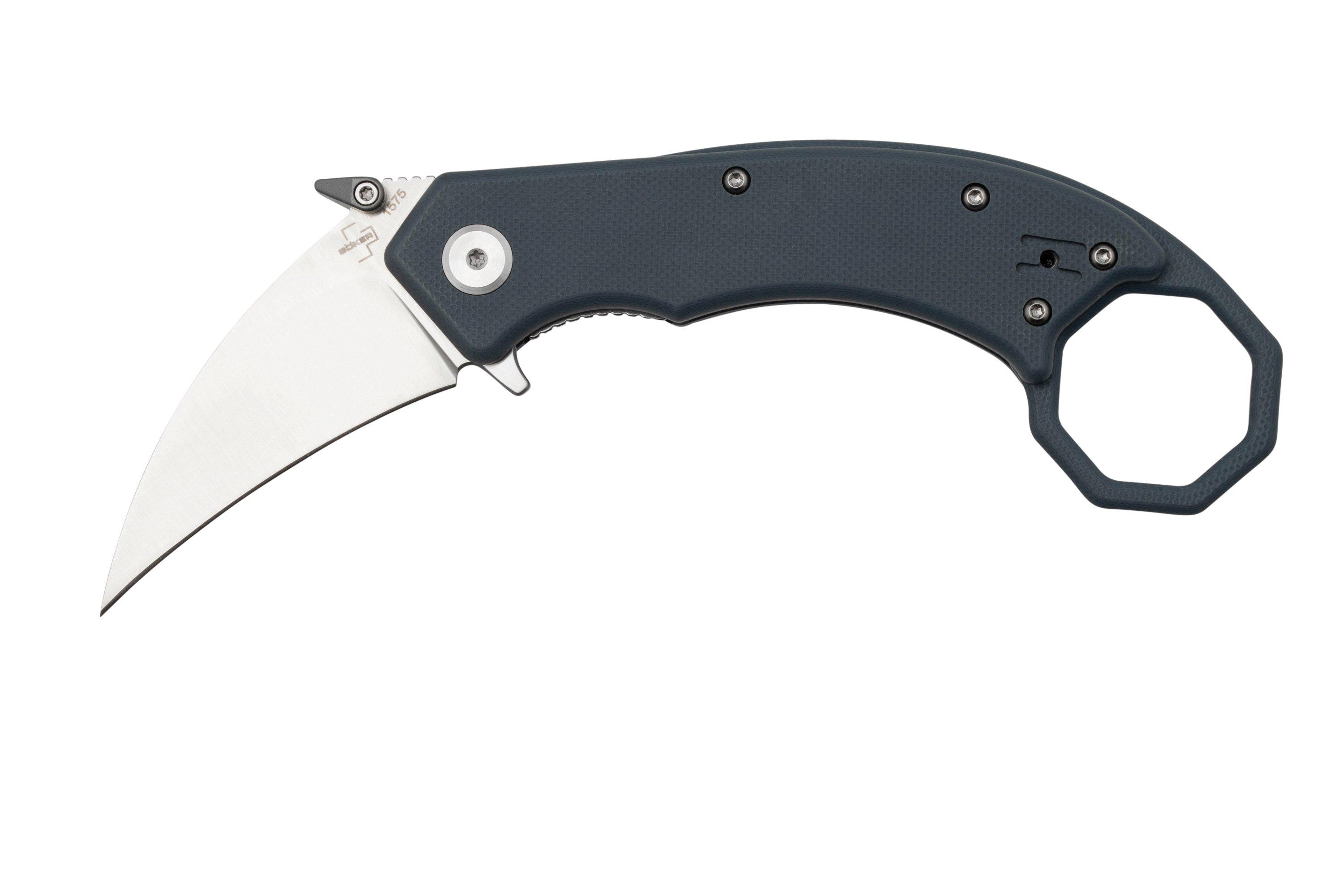 Böker Plus HEL Karambit 01BO516, 154CM, Blue Grey navaja, Alessandra De