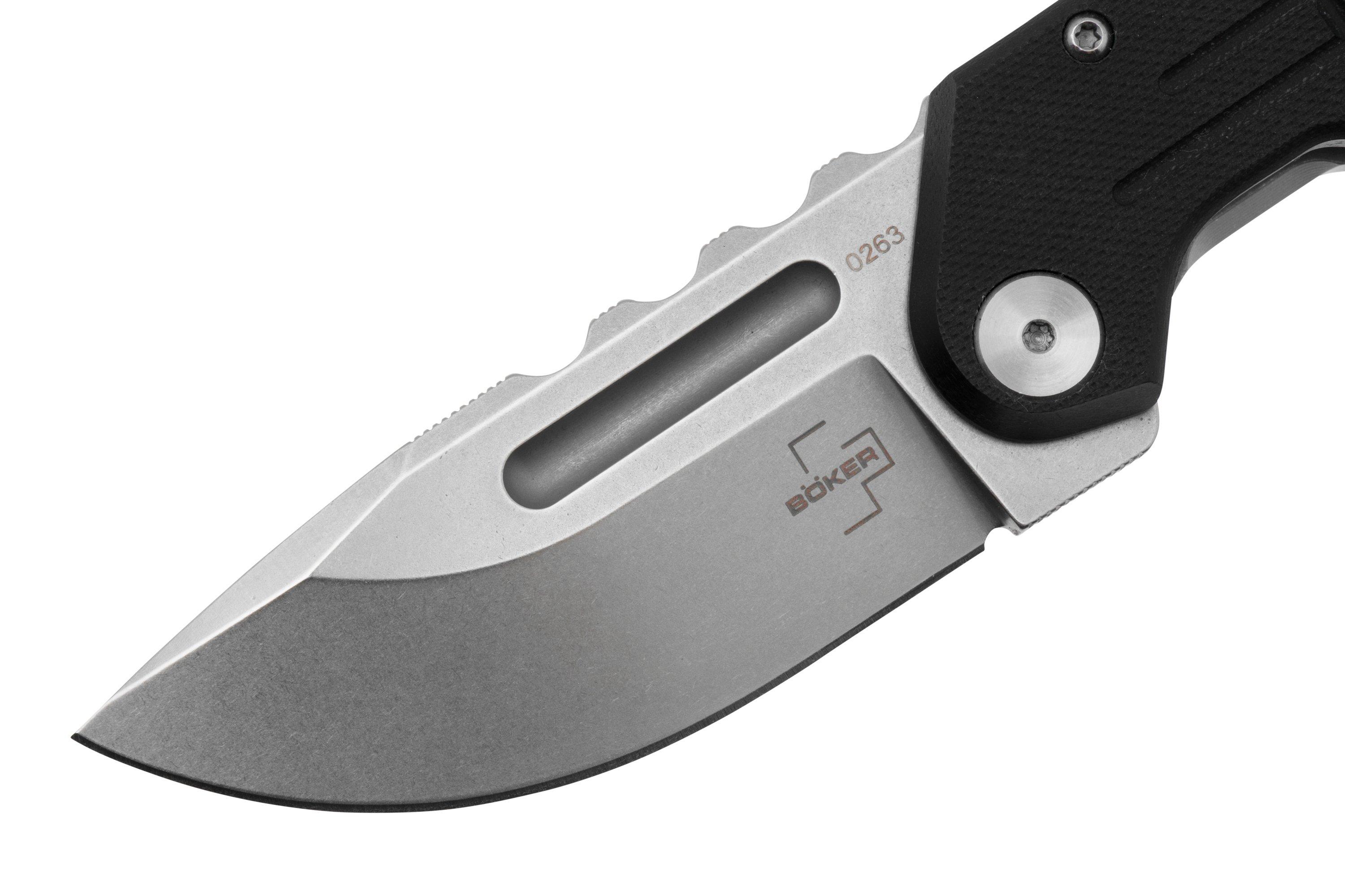 BOKER PLUS FOLDER 1.88 AUS-8 DROP POINT/SERRATED FIBERGLASS