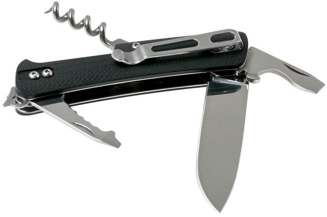 16-Function Pocket Knife - Swiss Army Style - Black - Search Rescue Tools