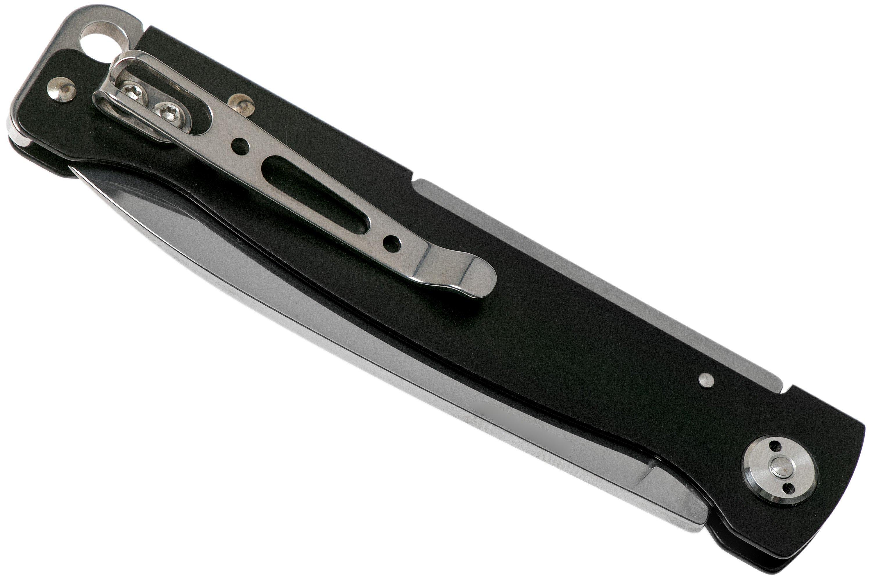 Boker plus Atlas Black 01BO851 con hoja en acero sandvik 12c27 de 67mm