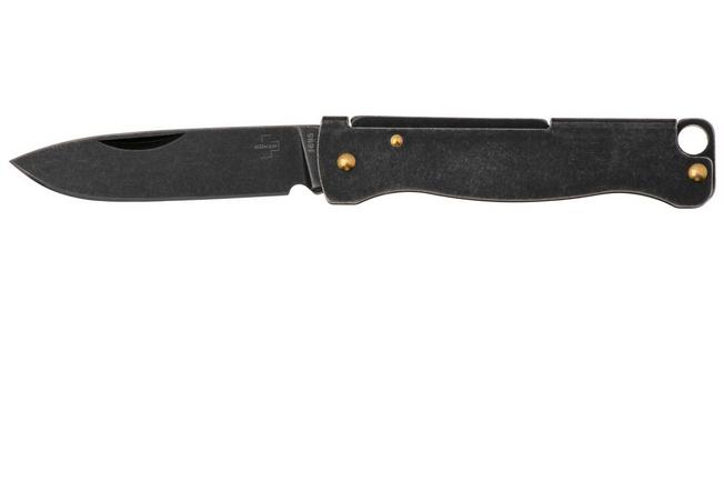Image for Böker Plus Atlas Mini 01BP0025 Blackwashed 12C27, Blackwashed Stainless, keychain pocket knife