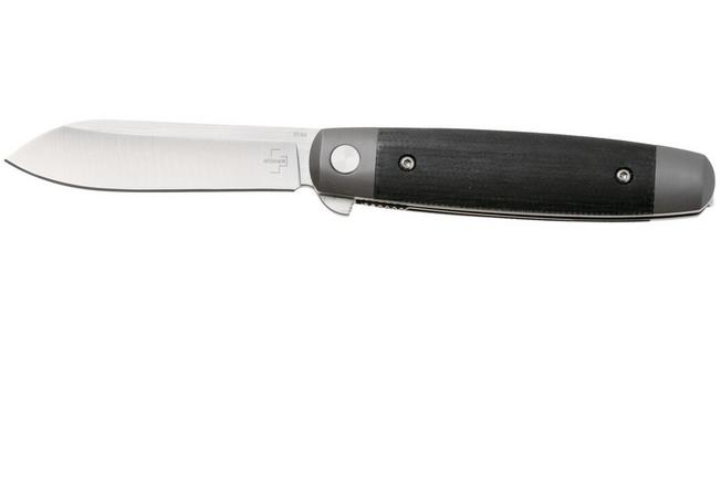 Afbeelding voor Böker Plus Modern Club Knife 01BP0035 Satin Nitro-V, Black Micarta, zakmes