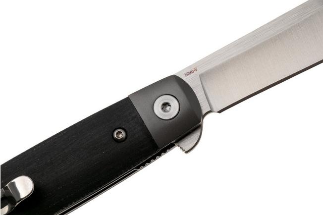 Afbeelding voor Böker Plus Modern Club Knife 01BP0035 Satin Nitro-V, Black Micarta, zakmes