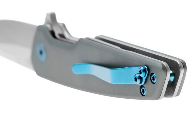 Afbeelding voor Böker Plus The Dace 01BP0036 Stonewashed Ntro-V, Blue Aluminum zakmes, Joe Mangiafico design