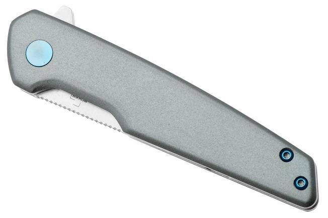 Afbeelding voor Böker Plus The Dace 01BP0036 Stonewashed Ntro-V, Blue Aluminum zakmes, Joe Mangiafico design