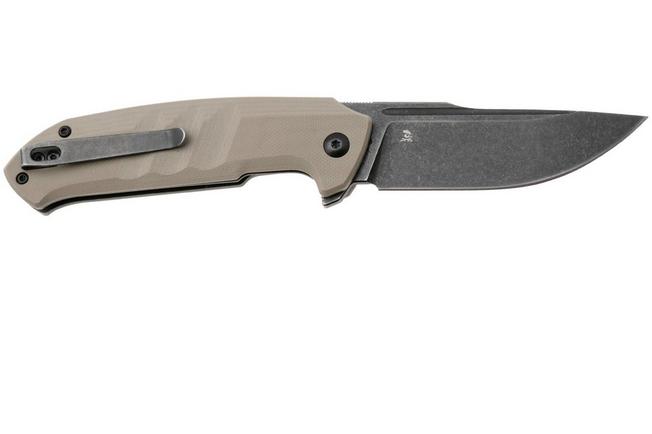 Afbeelding voor Böker Plus Barchan 01BP0039, Blackwashed 440B, Tan G10 zakmes, Kornel Kiss design