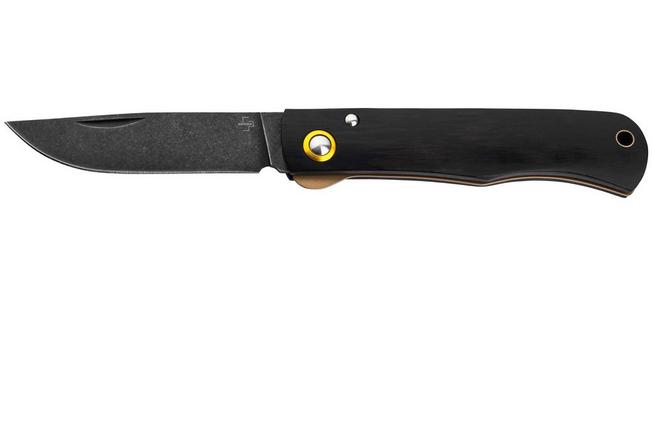 Afbeelding voor Böker Plus Rusticus All Black 01BP0040, Blackwashed 420 Stainless Steel, Ebony Wood zakmes