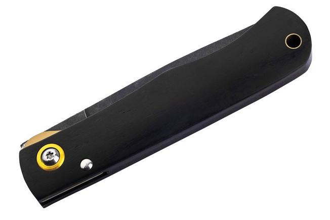 Afbeelding voor Böker Plus Rusticus All Black 01BP0040, Blackwashed 420 Stainless Steel, Ebony Wood zakmes