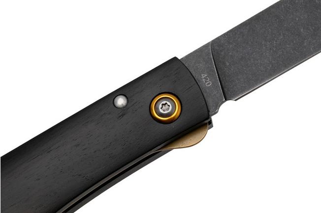 Image for Böker Plus Rusticus All Black 01BP0040, Blackwashed 420 Stainless Steel, Ebony Wood pocket knife