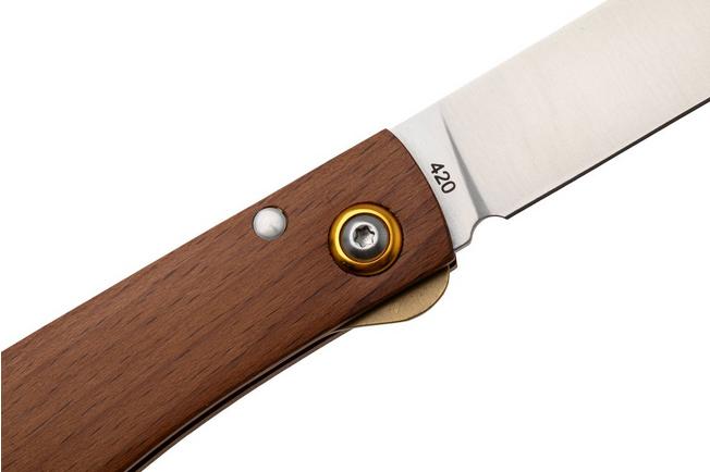 Image for Böker Plus Rusticus Medium 01BP0041, Satin 420 Stainless Steel, Brown Wood pocket knife
