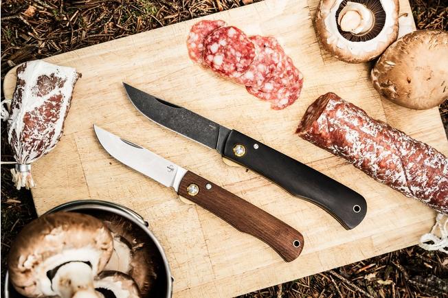 Afbeelding voor Böker Plus Rusticus Medium All Black 01BP0042, Blackwashed 420 Stainless Steel, Ebony Wood zakmes