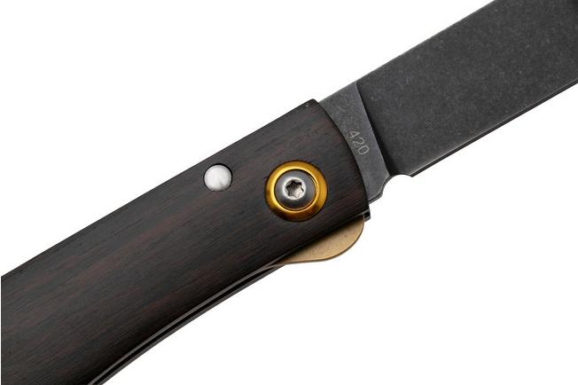 Image for Böker Plus Rusticus Medium All Black 01BP0042, Blackwashed 420 Stainless Steel, Ebony Wood pocket knife