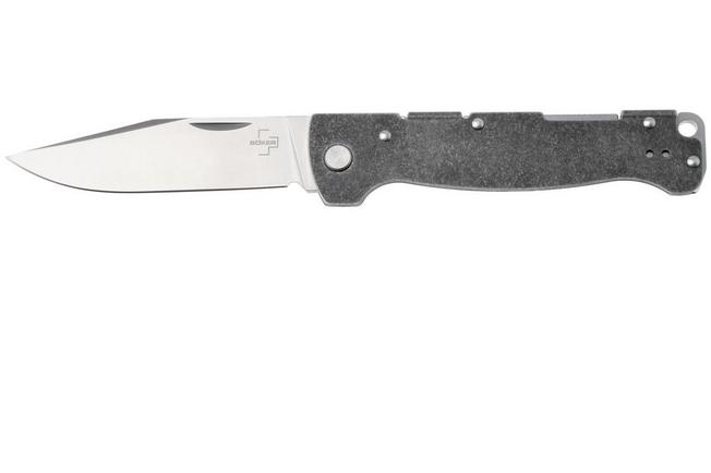 Afbeelding voor Böker Plus Atlas Blacklock Big 01BP0062 Satin 12C27, Stonewashed Stainless Steel, zakmes