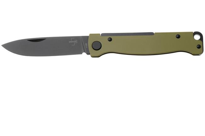 Afbeelding voor Böker Plus Atlas OD Green 01BP0063 PVD 12C27, OD Green Stainless Steel, zakmes