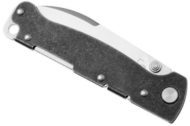 Afbeelding voor Böker Plus Atlas Backlock Droppoint TS, 01BP0064, Satin D2, Stonewashed Stainless Steel, zakmes