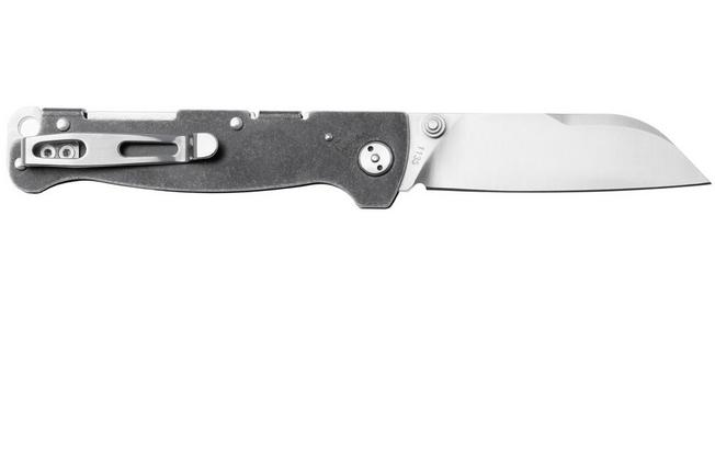 Afbeelding voor Böker Plus Atlas Backlock Sheepfoot TS, 01BP0066, Satin D2, Stonewashed Stainless Steel, zakmes