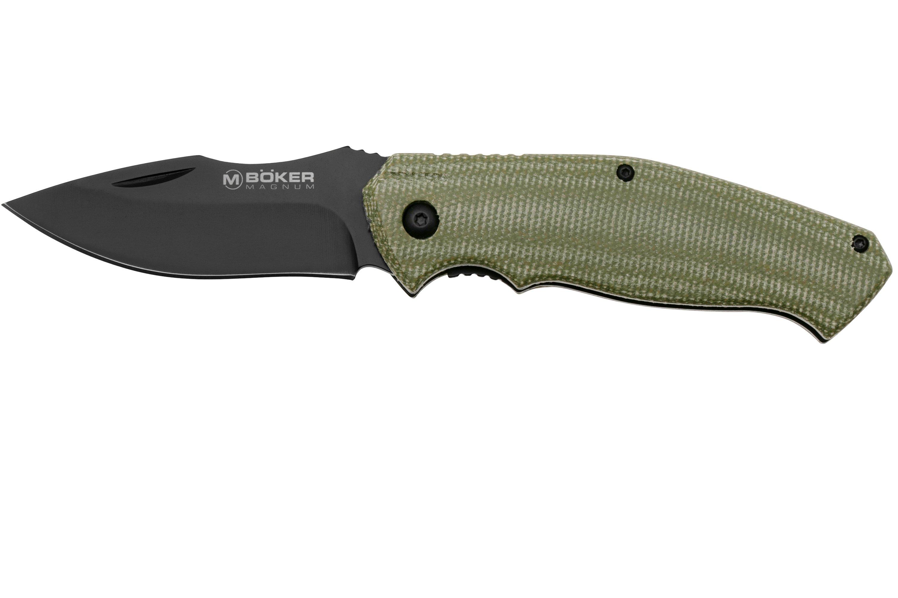 Nieuw: de Böker Magnum Advance Pro 42 01RY306SOI Green Micarta Knivesandtools Exclusive zakmes