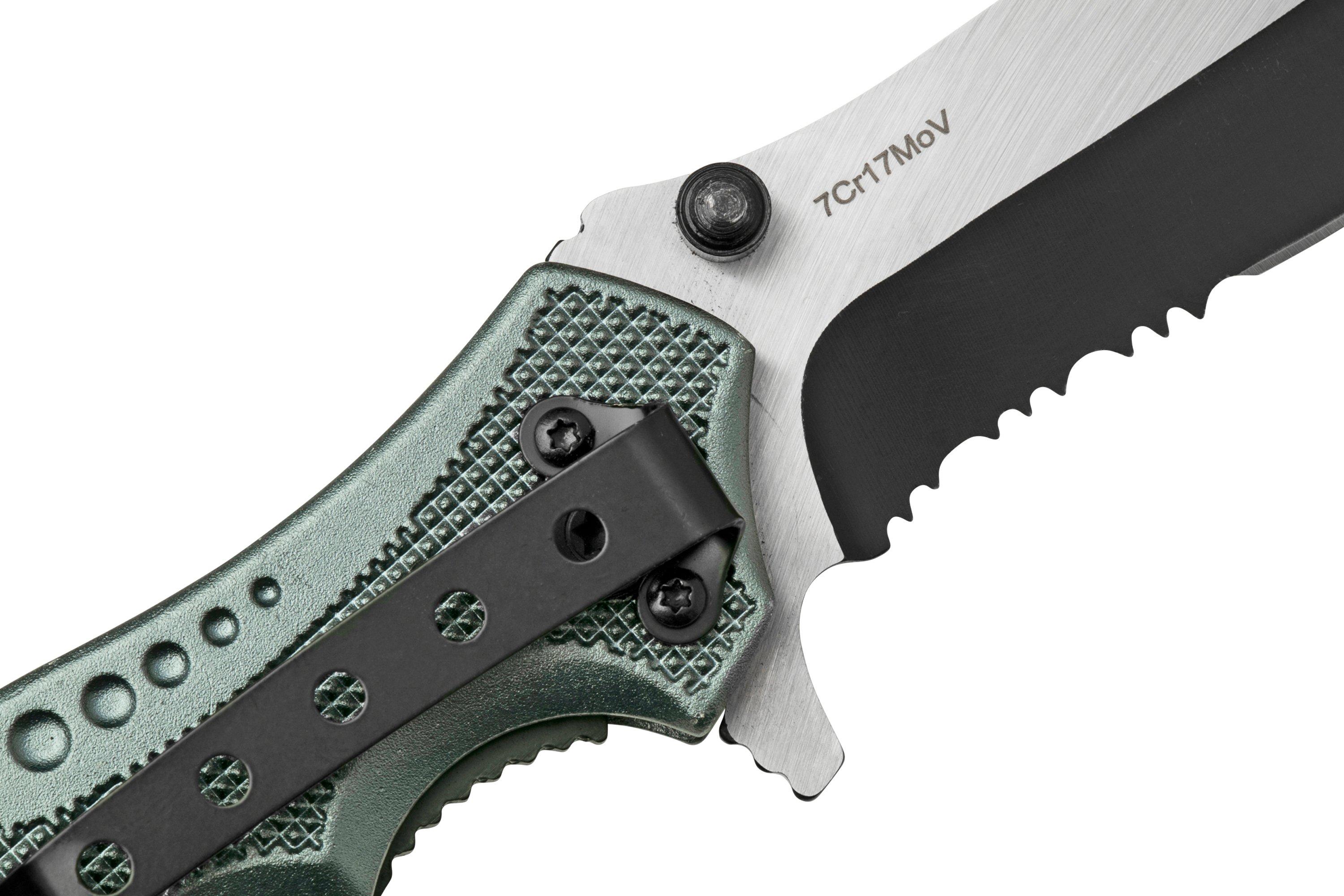 Boker Brand folding pocket knife Hero gray stainless steel 440A aluminum handle