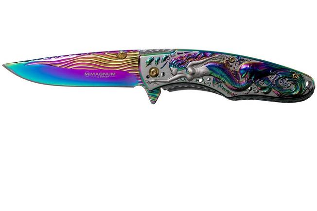 Navaja Boker Magnum Edc Arco Iris Rainbow Tornasol Camping