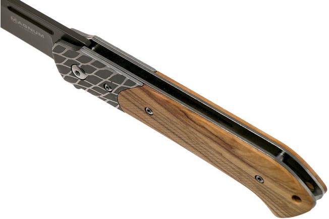 Navaja Boker Magnum 01sc002 Madera Acero Inoxidable Grabado