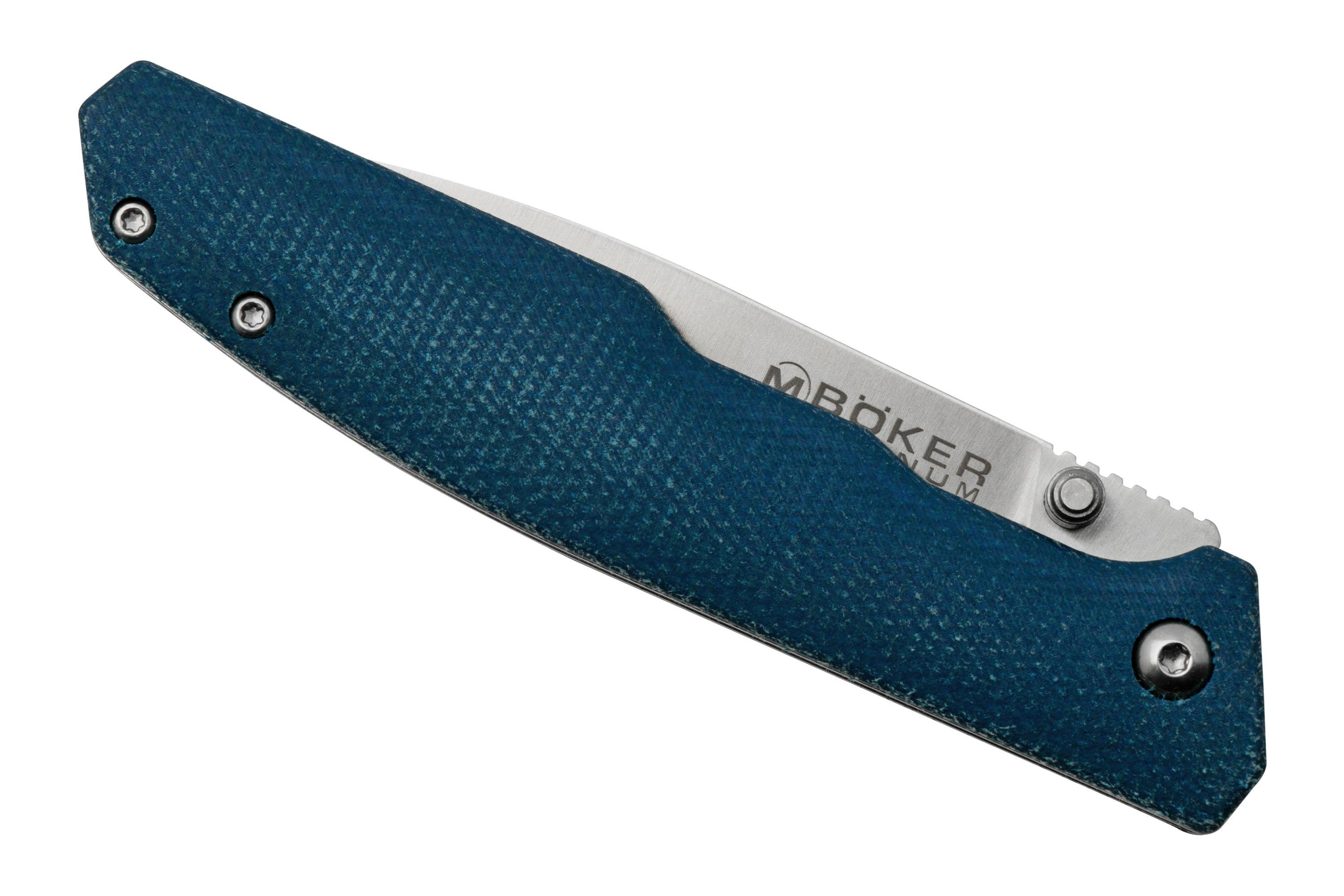 Böker Magnum Blue Sierra Taschenmesser – Klingenlänge 7,8 Cm, Blauer G10-Griff – Linerlock