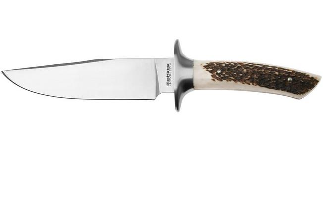 Imagen para Böker Arbolito Torito HX 02BA593HX, Satin ACX 390, Stag Horn, cuchillo de caza