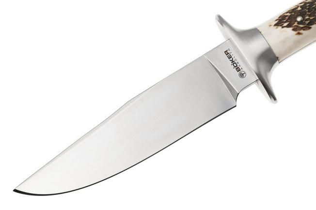 Imagen para Böker Arbolito Torito HX 02BA593HX, Satin ACX 390, Stag Horn, cuchillo de caza