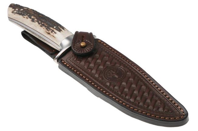 Imagen para Böker Arbolito Torito HX 02BA593HX, Satin ACX 390, Stag Horn, cuchillo de caza