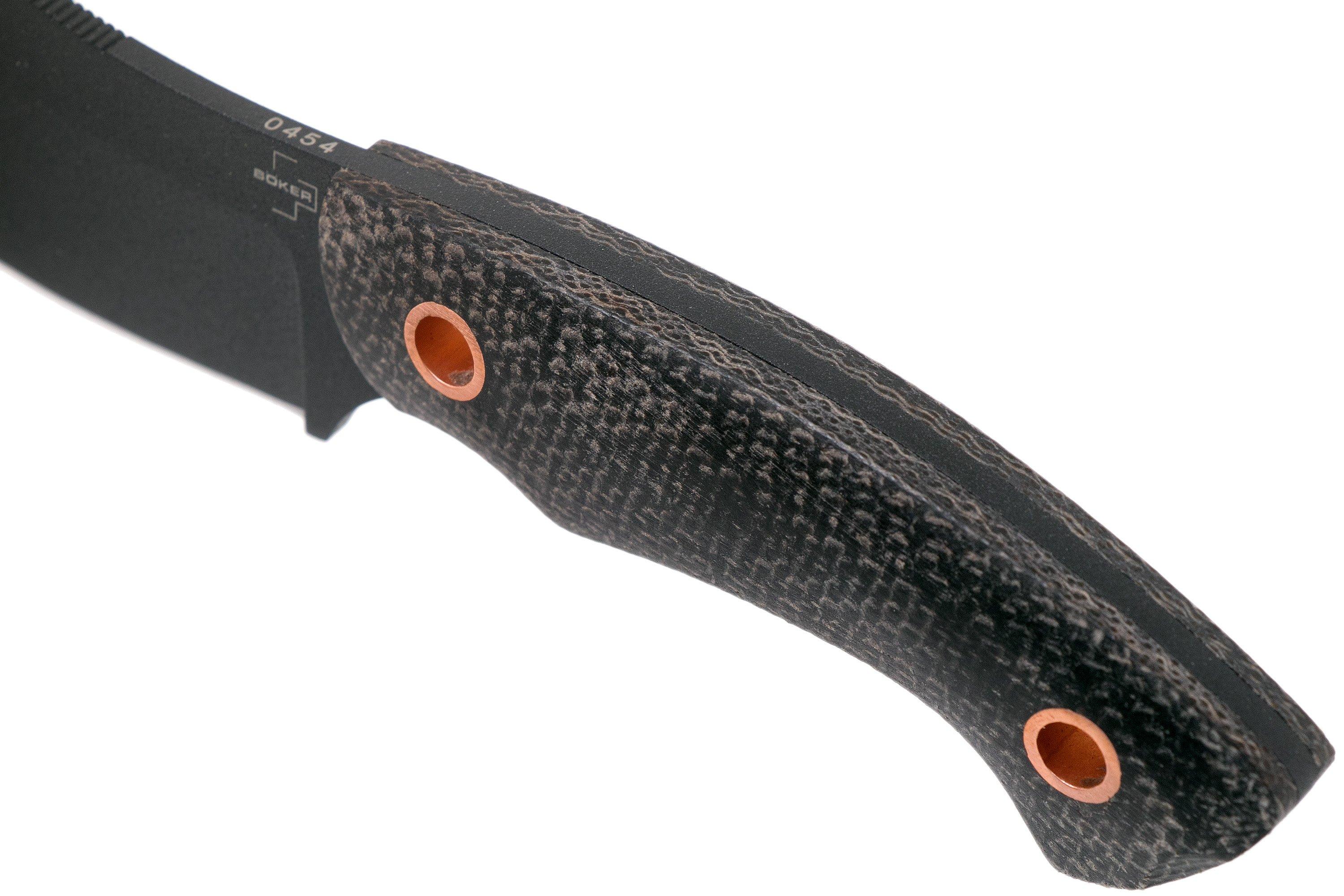 Böker Plus Nessmi Pro 02BO018 Black Micarta Copper feststehendes Messer ...