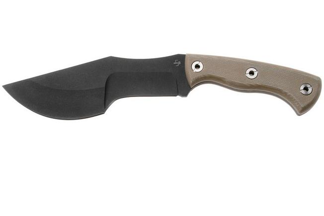 Afbeelding voor Böker Plus Tracker 2.0 02BO114, Black 1095 Carbon Steel, Brown Micarta survivalmes, Dave Wenger design