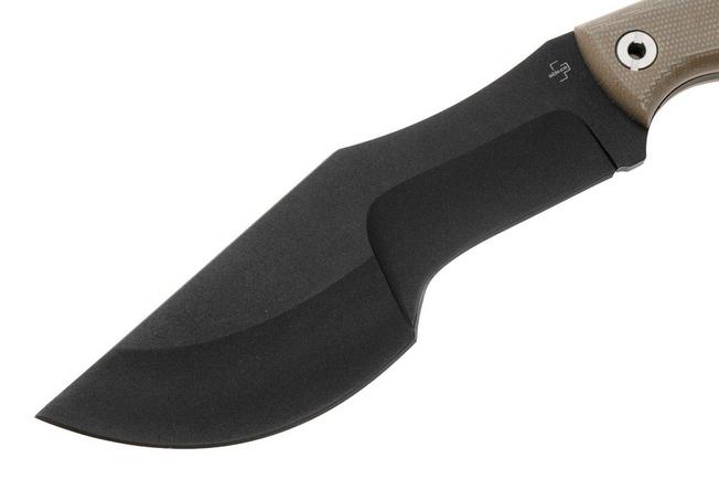 Afbeelding voor Böker Plus Tracker 2.0 02BO114, Black 1095 Carbon Steel, Brown Micarta survivalmes, Dave Wenger design