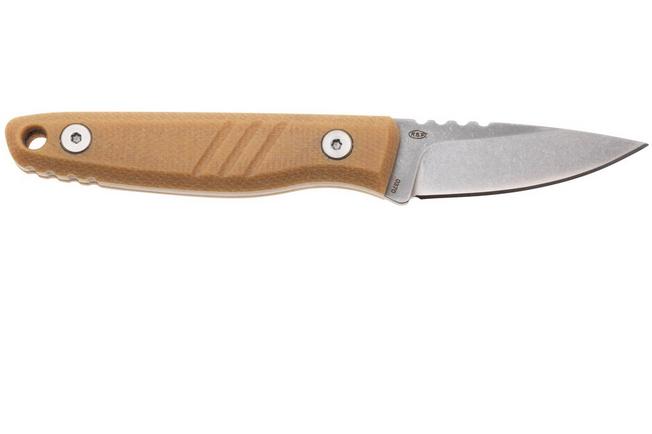 Afbeelding voor Böker Plus Five Point Nine 02BP0008 Stonewashed 440C, Brown Micarta, vaststaand mes