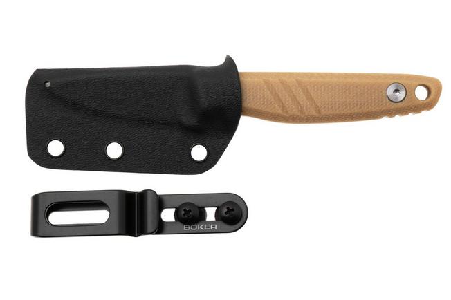 Afbeelding voor Böker Plus Five Point Nine 02BP0008 Stonewashed 440C, Brown Micarta, vaststaand mes