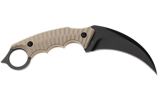 Image for Böker Plus Spike Karambit 02BP0010, Black 440A, Desert Tan G10, karambit fixed knife