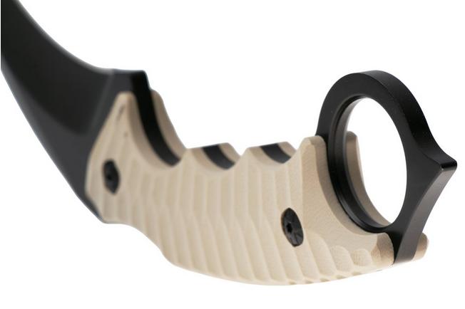 Image for Böker Plus Spike Karambit 02BP0010, Black 440A, Desert Tan G10, karambit fixed knife