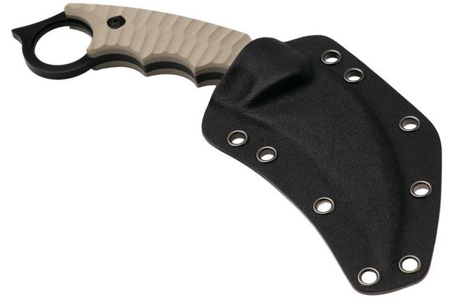 Image for Böker Plus Spike Karambit 02BP0010, Black 440A, Desert Tan G10, karambit fixed knife