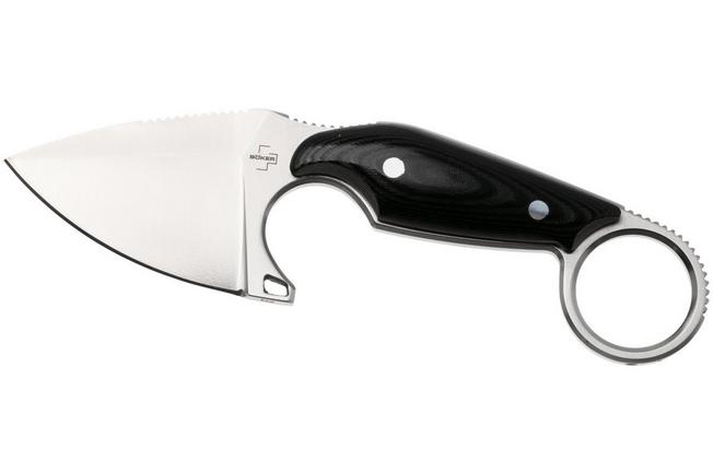 Immagine per Böker Plus Enki 02BP0011 Satin D2, Black Polished Micarta, coltello fisso, Engelbert Czaja design