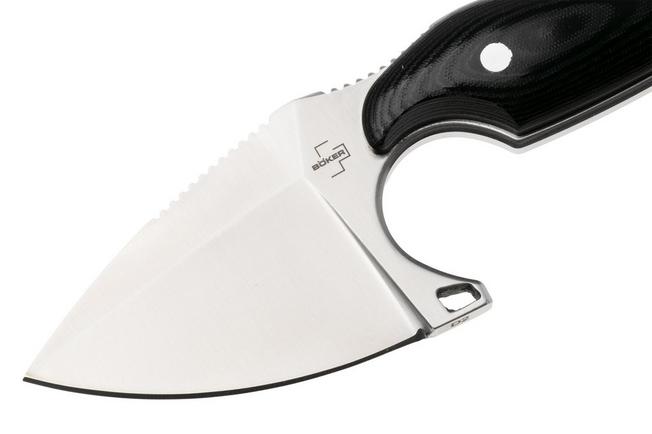 Immagine per Böker Plus Enki 02BP0011 Satin D2, Black Polished Micarta, coltello fisso, Engelbert Czaja design