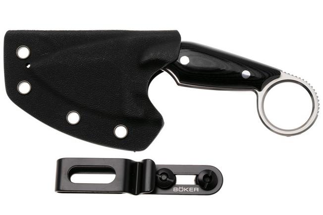 Immagine per Böker Plus Enki 02BP0011 Satin D2, Black Polished Micarta, coltello fisso, Engelbert Czaja design