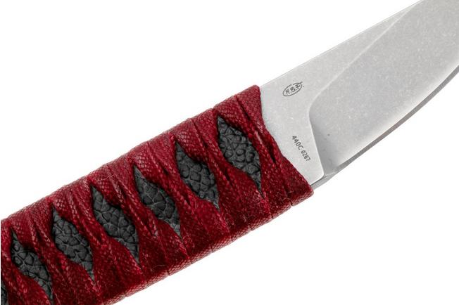 Afbeelding voor Böker Plus Kissaki 02BP0026 Stonewashed 440C, Red, vaststaand mes