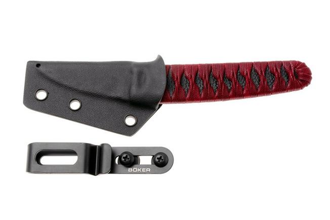 Afbeelding voor Böker Plus Kissaki 02BP0026 Stonewashed 440C, Red, vaststaand mes