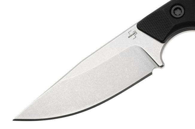 Afbeelding voor Böker Plus Sentinal 02BP0027 Stonewashed 14C28N, Black G10, vaststaand mes
