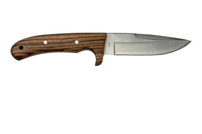 Boker 02GL683 Magnum Elk Hunter, Rosewood/Root Wood Handle, PlainEdge,  Leather Sheath