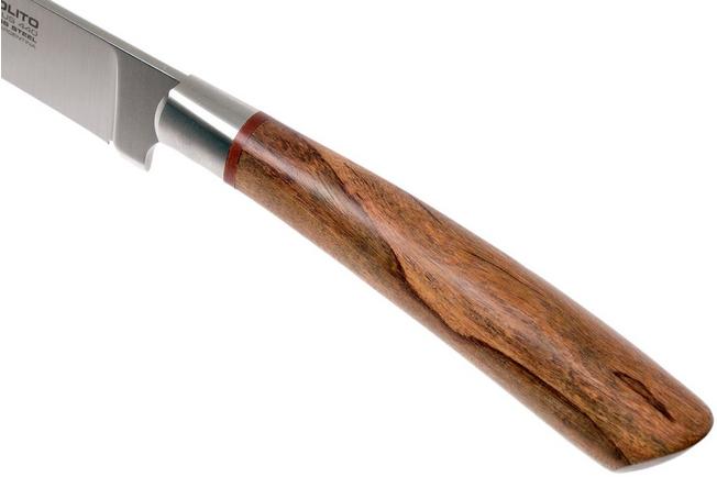 Gourmet Knife with Wood Handle and Leather Sheath Meat Kitchen