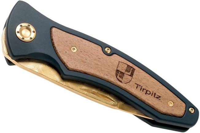 Afbeelding voor Böker Tirpitz Damast Gold 42 Limited Edition 110196DAM zakmes