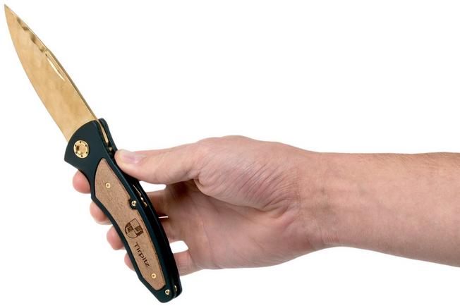 Afbeelding voor Böker Tirpitz Damast Gold 42 Limited Edition 110196DAM zakmes