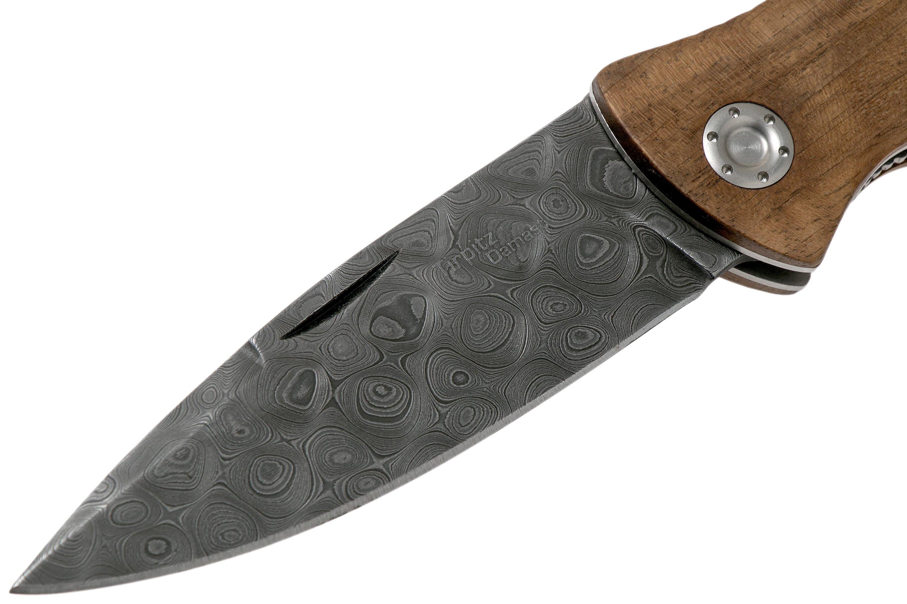 Böker Tirpitz-Damast Taschenmesser - Damast-Klinge, Wood-Griff, 22,9 Cm Gesamtlänge, Mit Zertifikat & Sammlerschatulle
